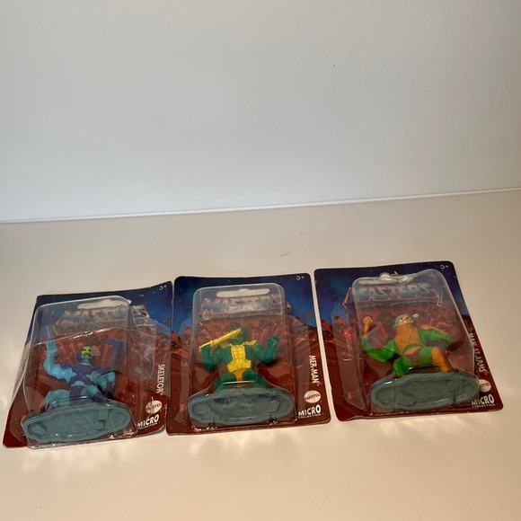 Master Of The Universe Micro  Figures - Skeletor, Mer-Man, Man-At-Arms - New - Picture 2 of 5